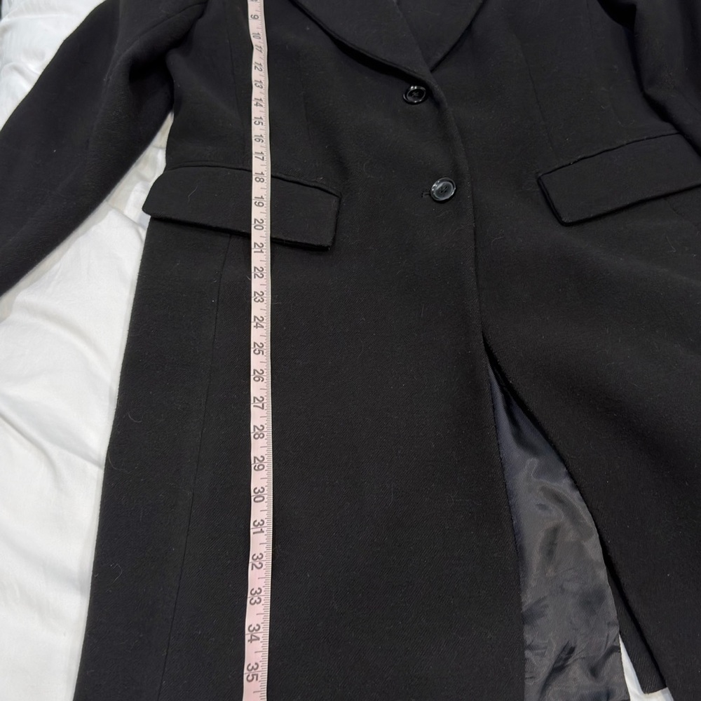Banana Republic Black Wool Style Coat Blazer Coat PL MACHINE WASHABLE!! - Picture 7 of 8